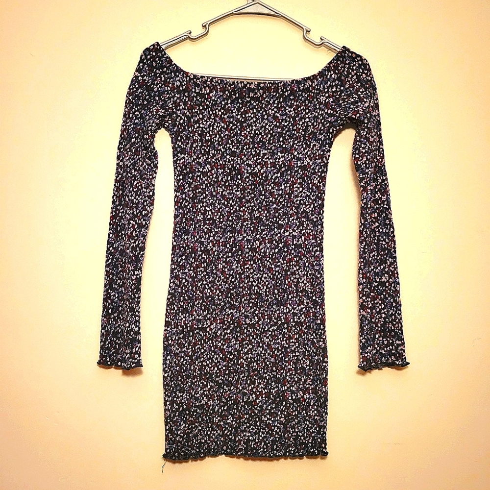 Long sleeve off the shoulder dress